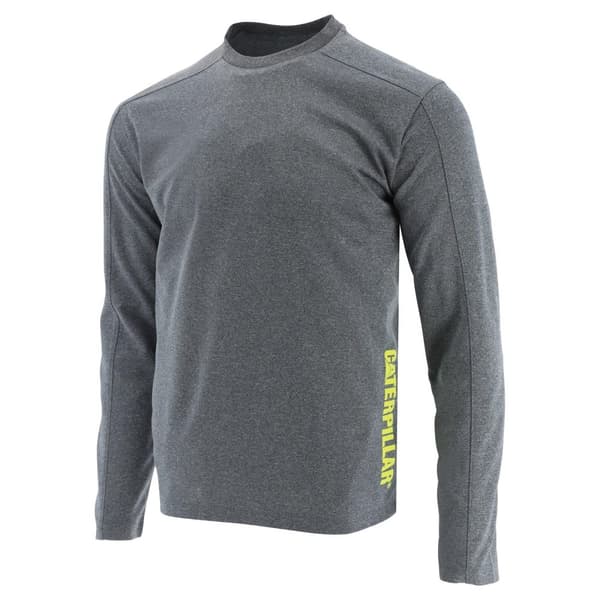 Caterpillar Unisex Adult Heathered Coolmax Long-Sleeved T-Shirt