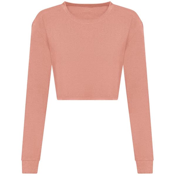 Awdis Womens/Ladies Long-Sleeved Crop T-Shirt