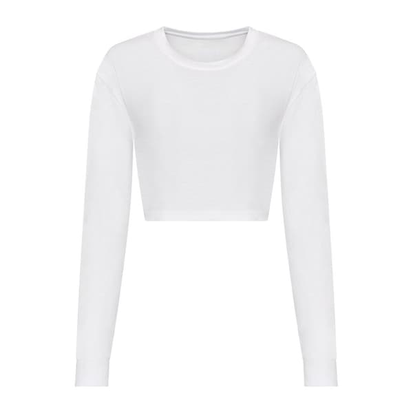 Awdis Womens/Ladies Long-Sleeved Crop T-Shirt