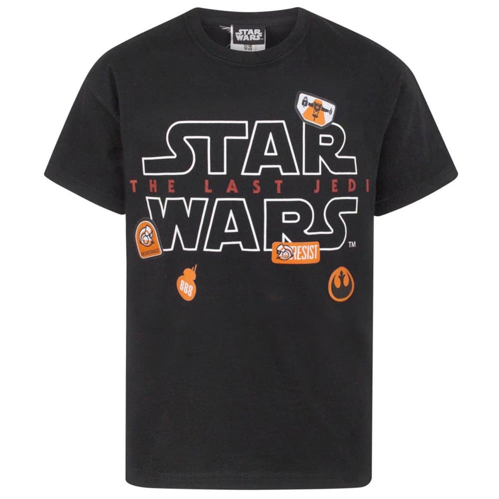 Star Wars: The Last Jedi T-shirt med märke för pojkar