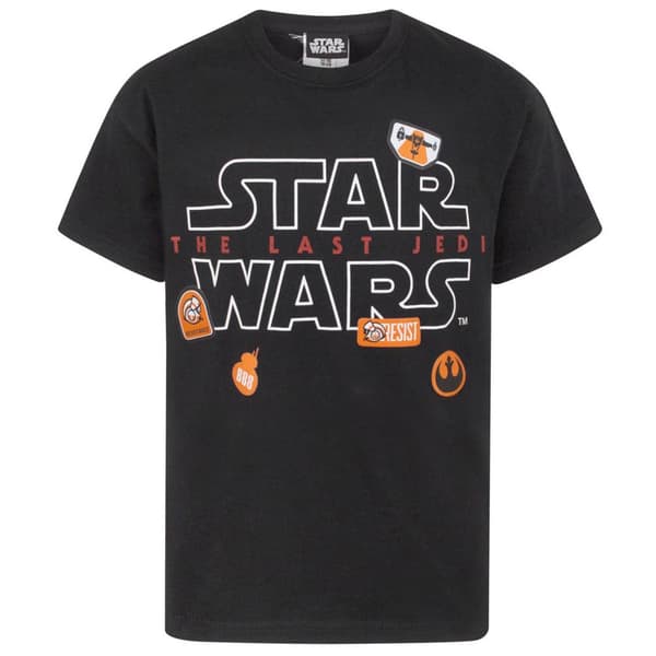 Star Wars: The Last Jedi Drenge Badge T-shirt Black 13-14 Years