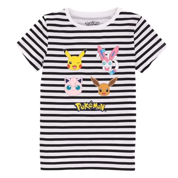 Pokemon Randig T-shirt för flickor