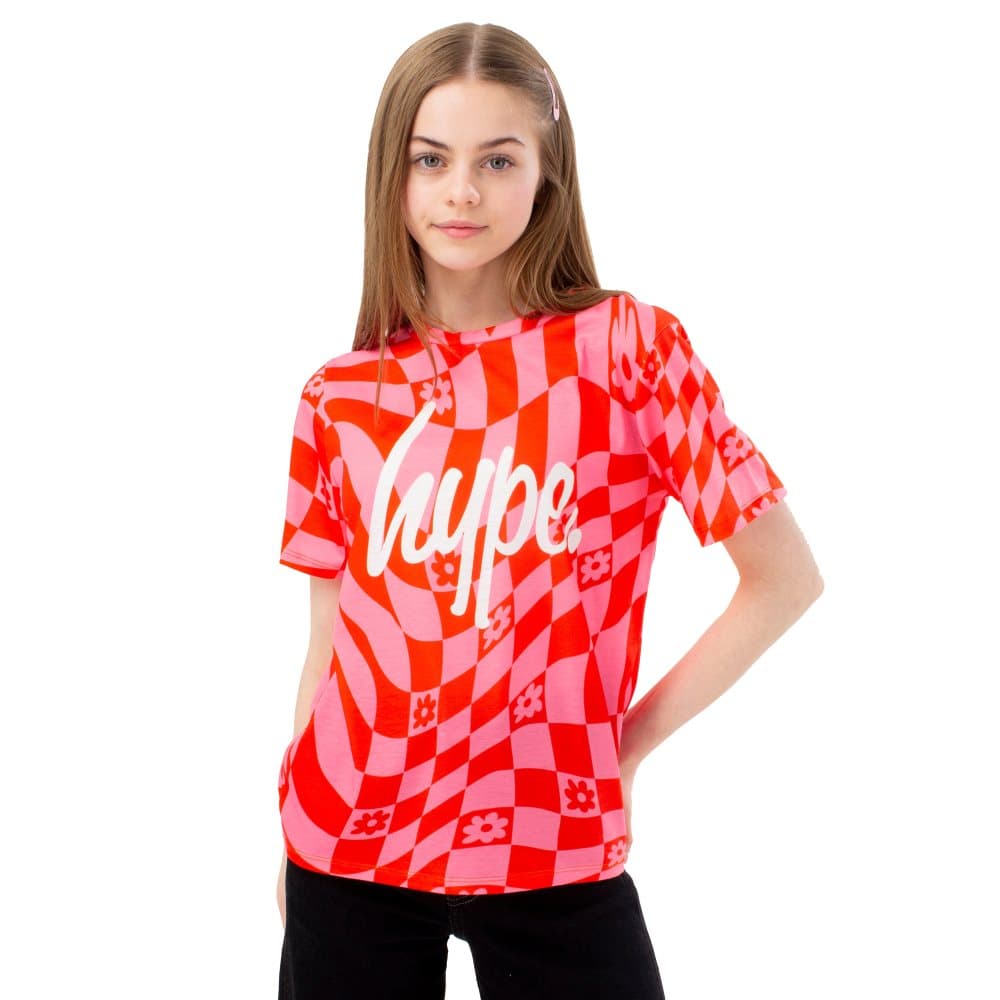 Hype Flickor Floral Wave Script T-Shirt