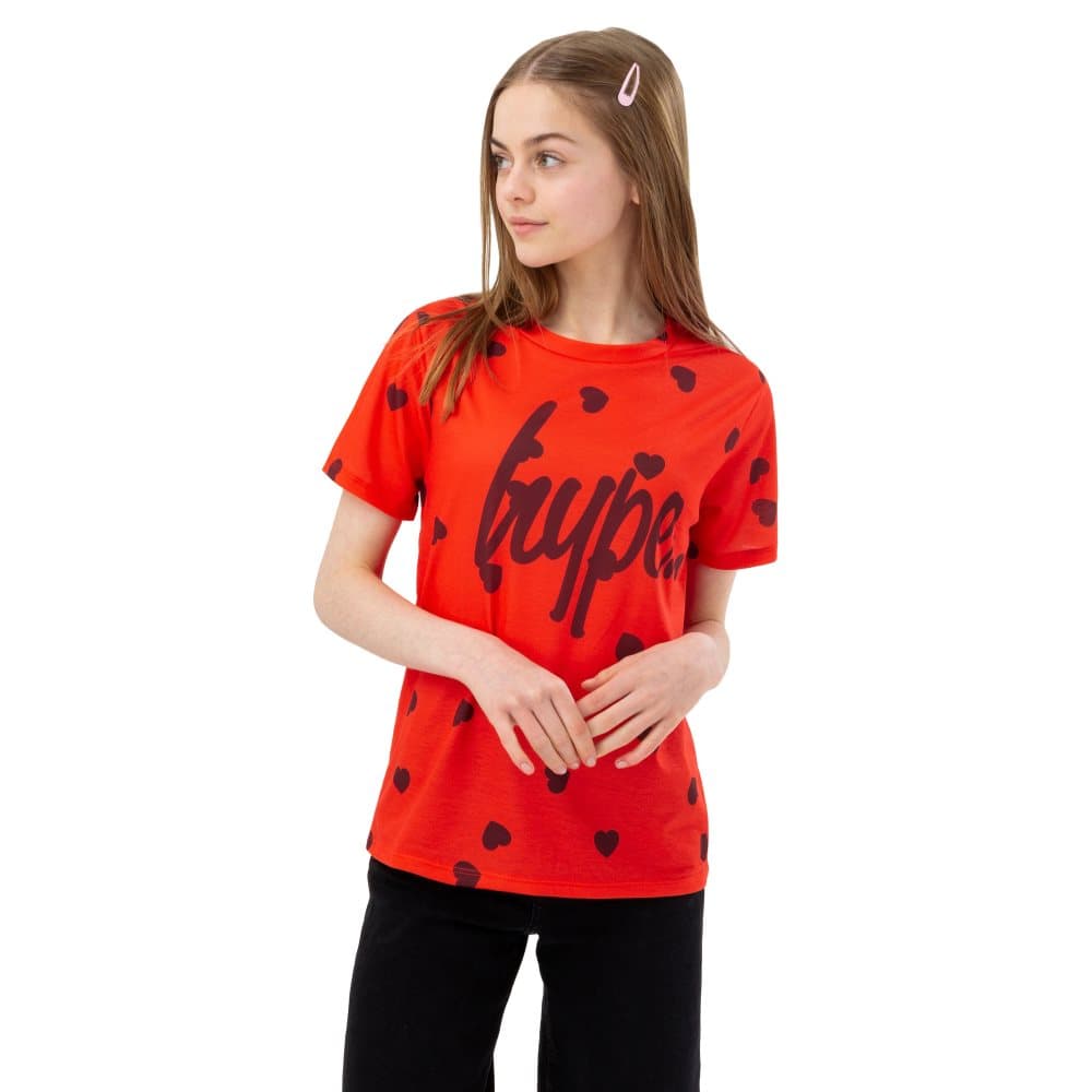 Hype Flickor Heart Stamp Script T-Shirt