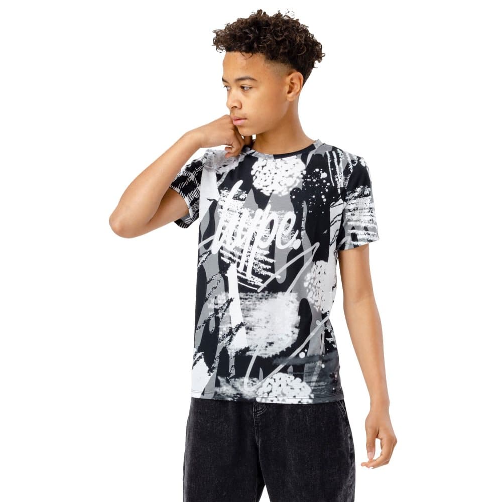 Hype Mono Scribble Script T-Shirt för pojkar