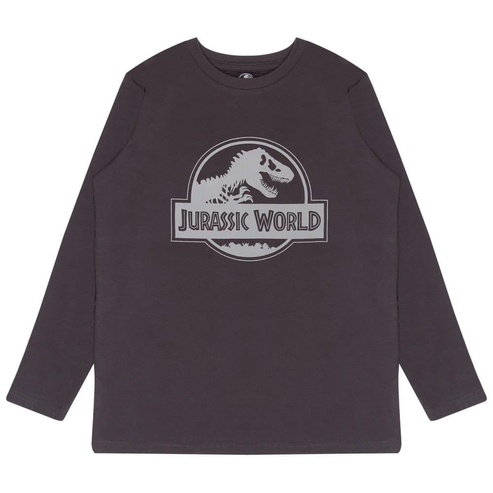 Jurassic World Långärmad T-shirt med logotyp för barn/barn