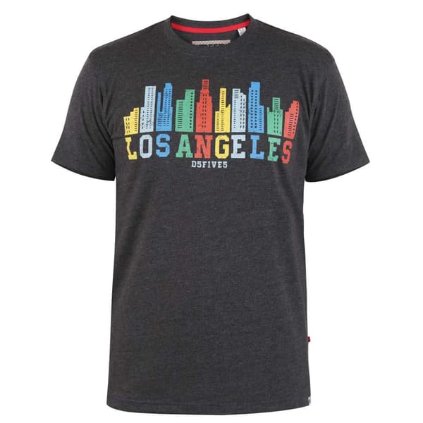 Duke Mens D555 Hemford Skyline Marl Kingsize T-Shirt Charcoal XXL