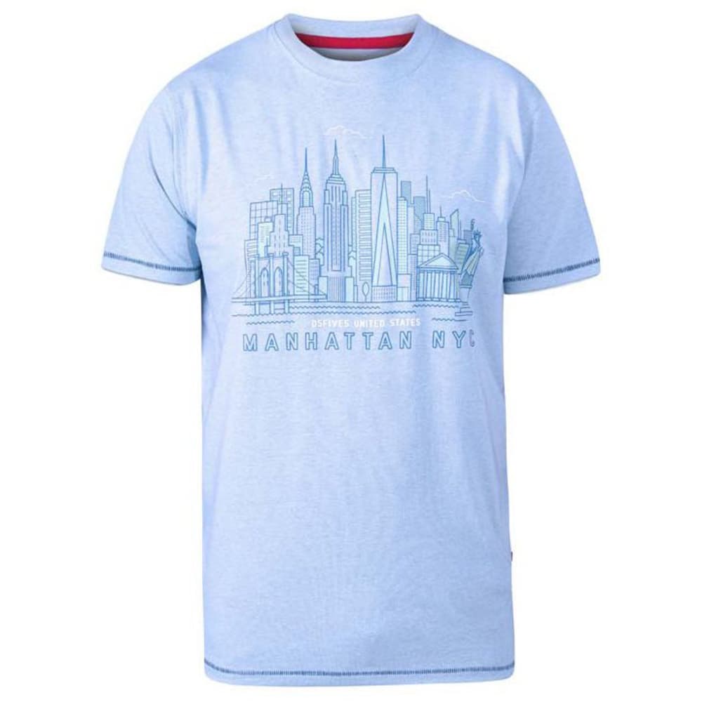 Duke Hemsworth D555 Skyline Skyline Crew Neck Kingsize T-Shirt för män