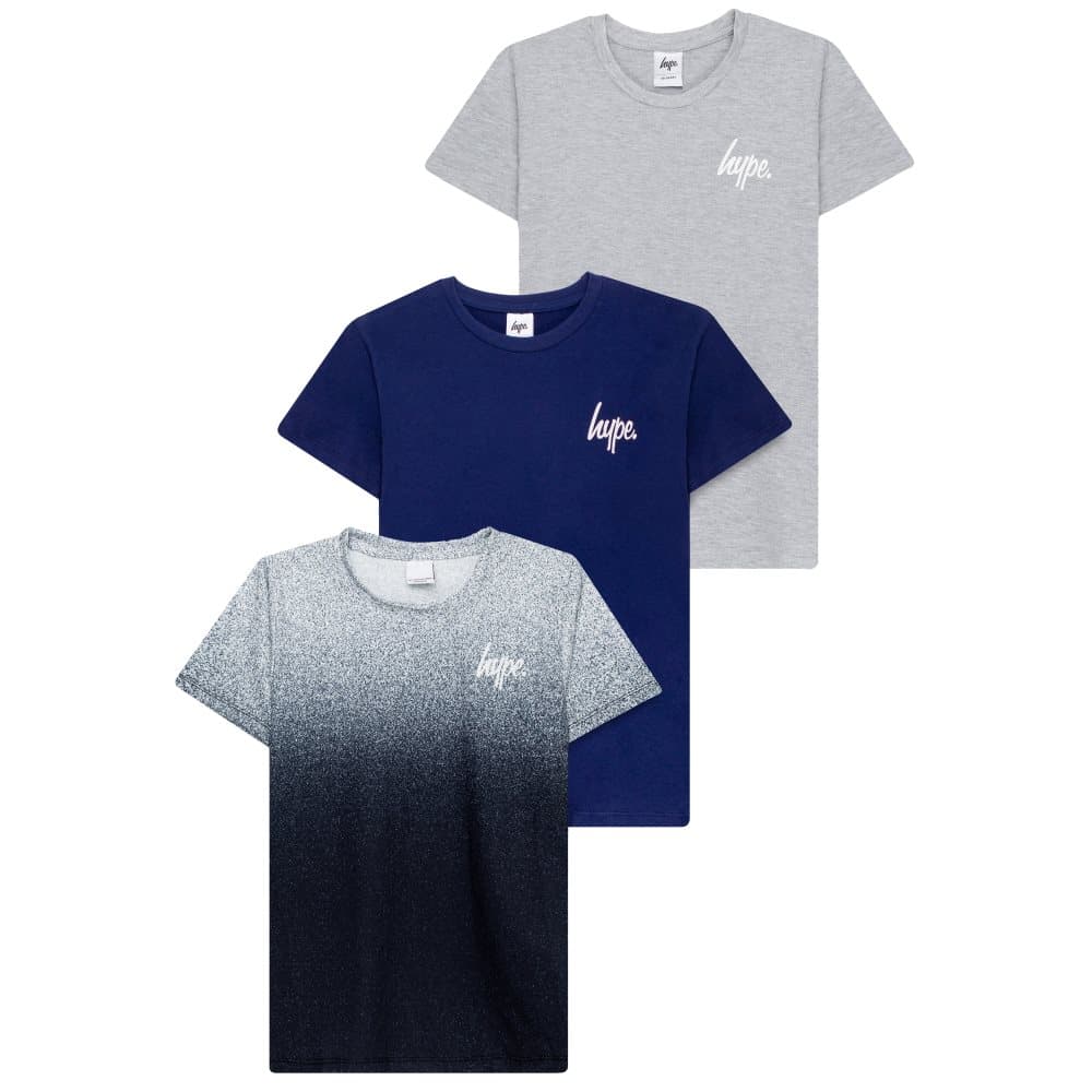 Hype T-shirt-set för pojkar med Mono Script (3 st.)