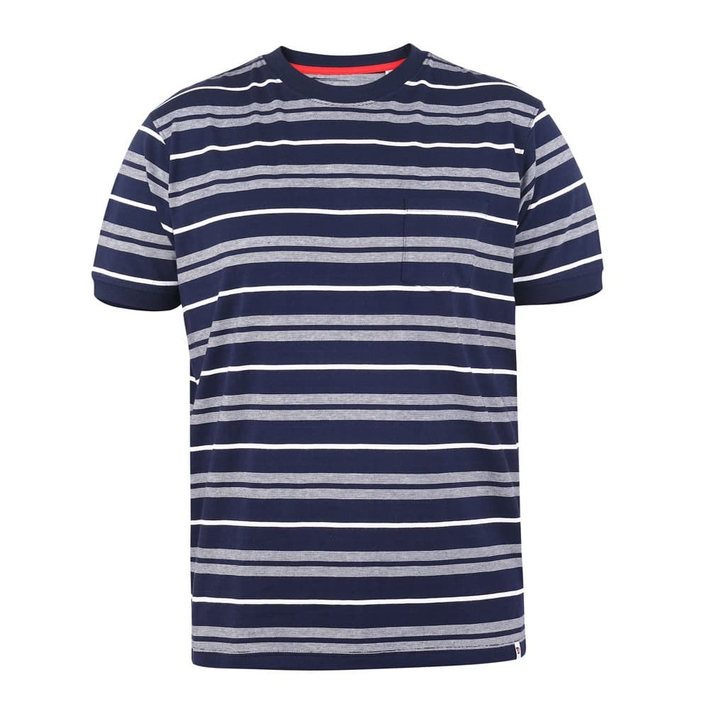Duke Herr Piccadilly D555 Yarn Dyed Stripe Jacquard Kingsize T-Shirt