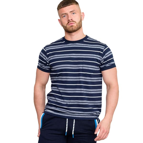 Duke Mens D555 Piccadilly Yarn Dyed Stripe Jacquard Kingsize T-Shirt