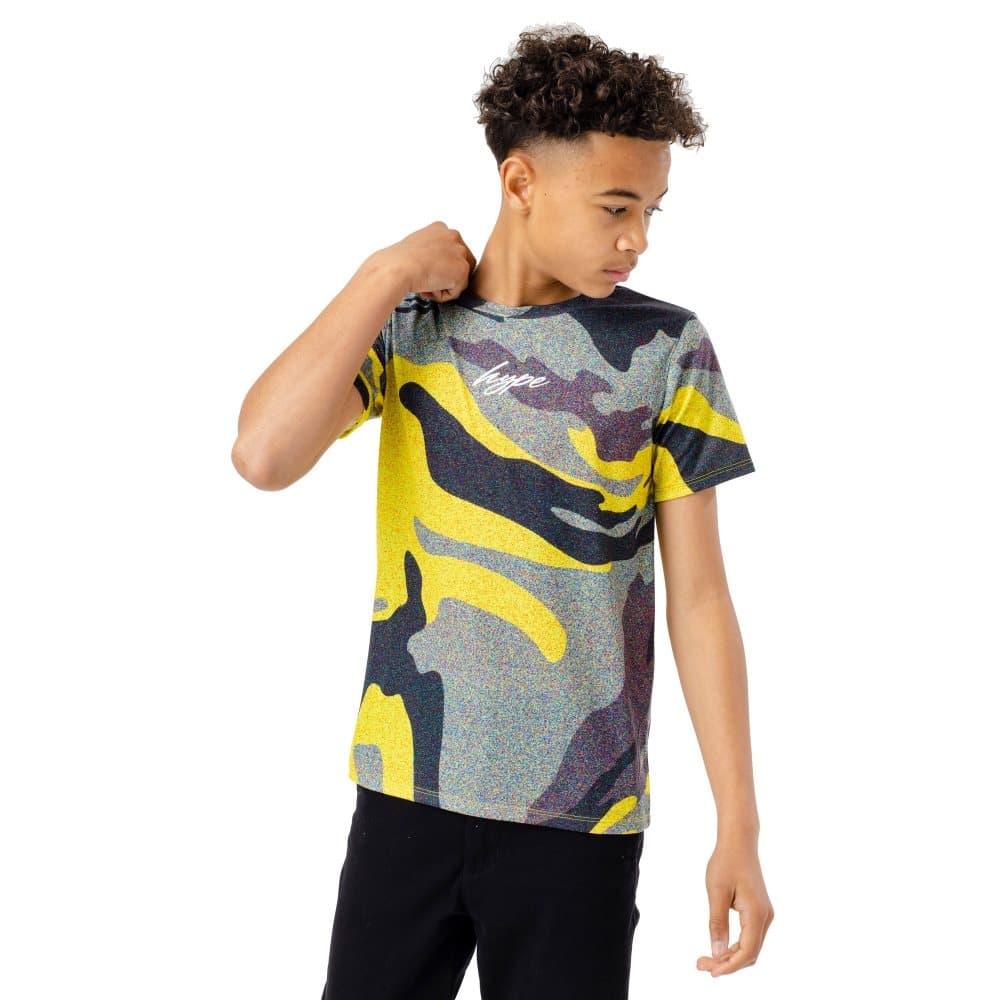 Hype Pojkar Pixel Wave Camo Scribble T-Shirt