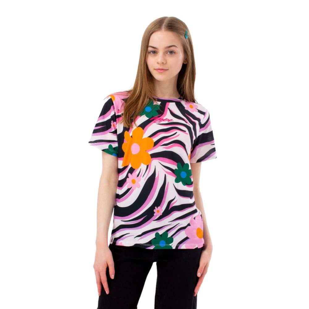 Hype Zebra Daisy Wave T-Shirt för flickor