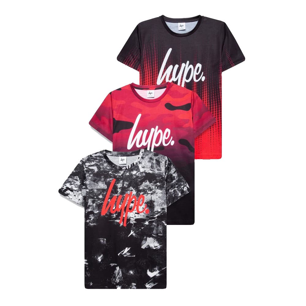 Hype T-shirt i kamofärg Drip Mist för pojkar (3 st.)