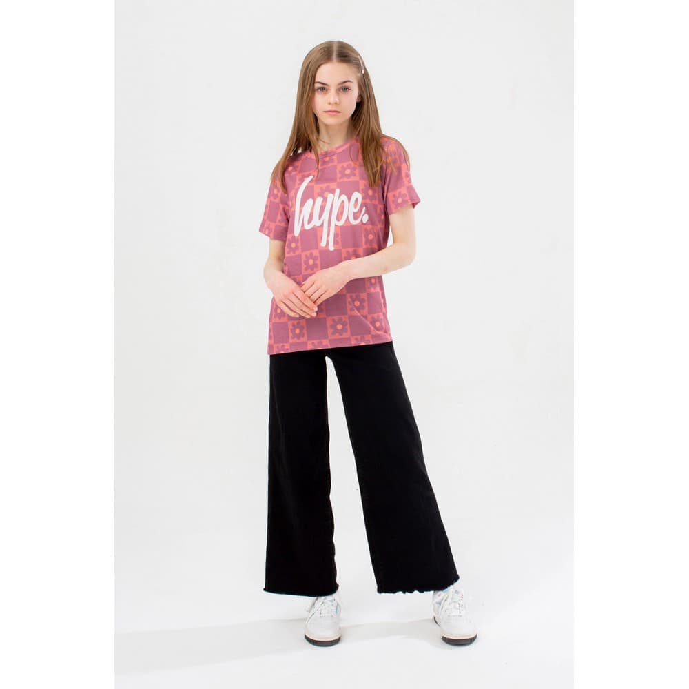 Hype Flickor Checker Daisy T-Shirt