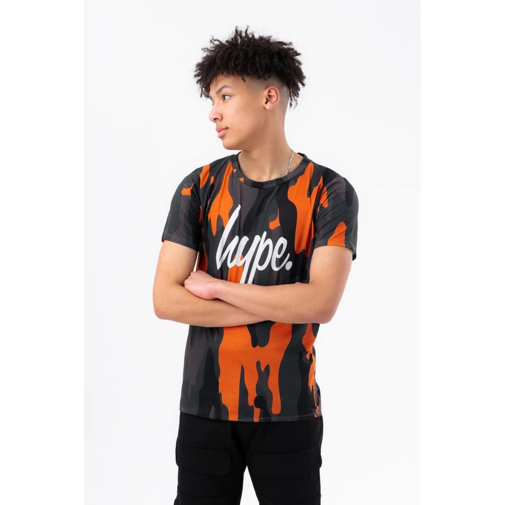 Hype Pojkar Dripping Camo Script T-Shirt