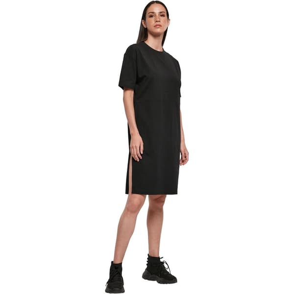 Build Your Brand Womens/Ladies Organic Split Hem Oversized T-Shirt Dress