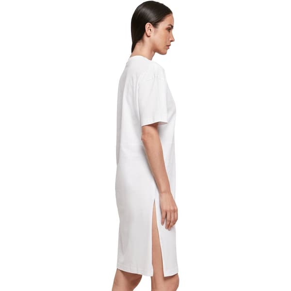 Build Your Brand Økologisk splittekant i oversized T-shirt-kjole til kvinder/damer