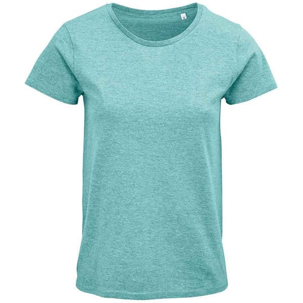 SOLS Womens/Ladies Crusader Heather Organic T-Shirt Light Green M