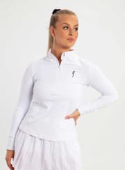 RS Half Zip Sweater Women White