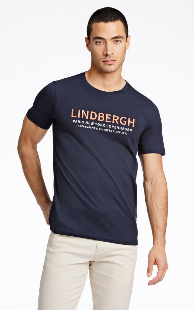 Lindbergh White - T-shirt 30-400201 Logoprint