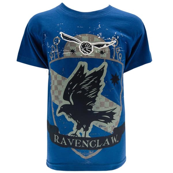 Harry Potter Barn/Kids Ravenclaw T-Shirt Blue/Black/Cream 7-8 Years
