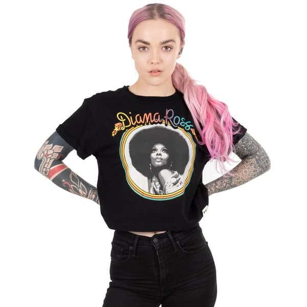 Diana Ross Kvinnor/Damer Crop T-Shirt