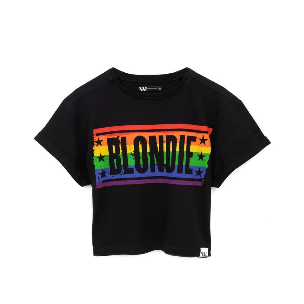 Blondie Kvinnor/Damer Rainbow Crop T-Shirt