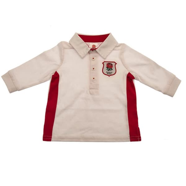 England RFU Rugbytröja för barn/barn White/Red 9-12 Months
