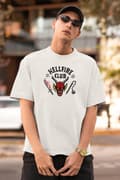 Miniatyrbild 5 av 5: Vit T-shirt inspirerad av Stranger things Hellfire logo