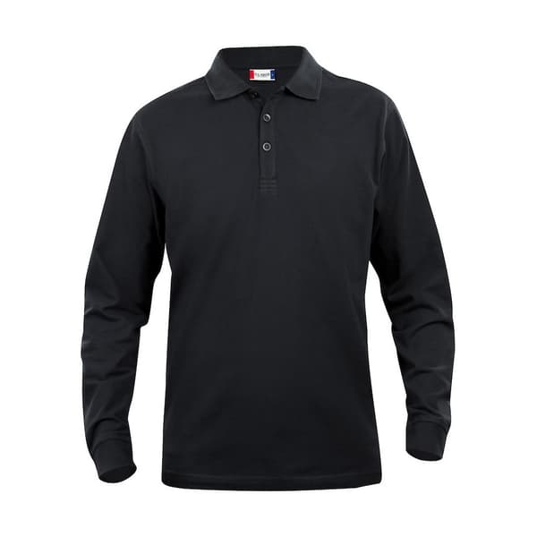 Clique Långärmad polotröja för barn/barn Black 3-5 Years