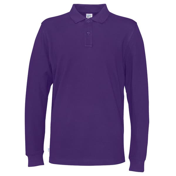 Cottover Långärmad T-shirt med piké för män