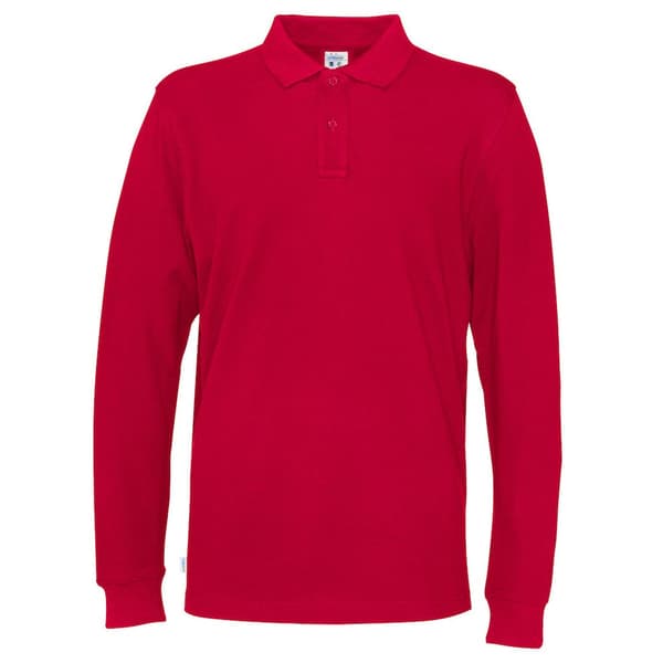 Cottover Långärmad T-shirt med piké för män