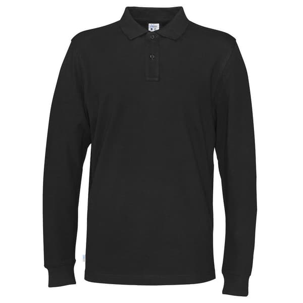 Cottover Långärmad T-shirt med piké för män