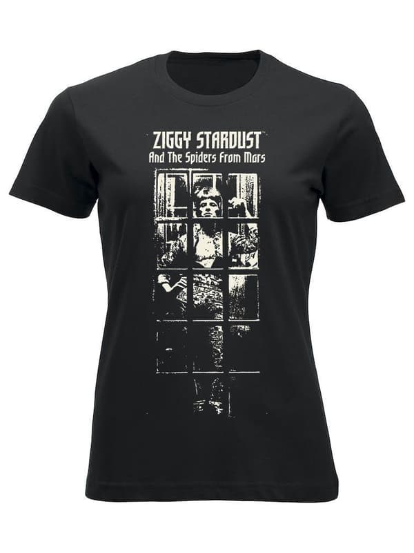 David Bowie Ziggy Stardust bw (lady) T-Skjorter. Kvinner