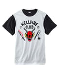 Miniatyrbild 3 av 3: Vit & svart T-shirt Stranger things Hellfire märke unisex