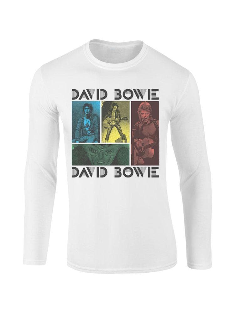 David Bowie Mick Rock College långärmad t-shirt