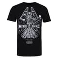 Miniatyrbillede 1 af 3: Star Wars T-shirts med Millennium Falcon til mænd