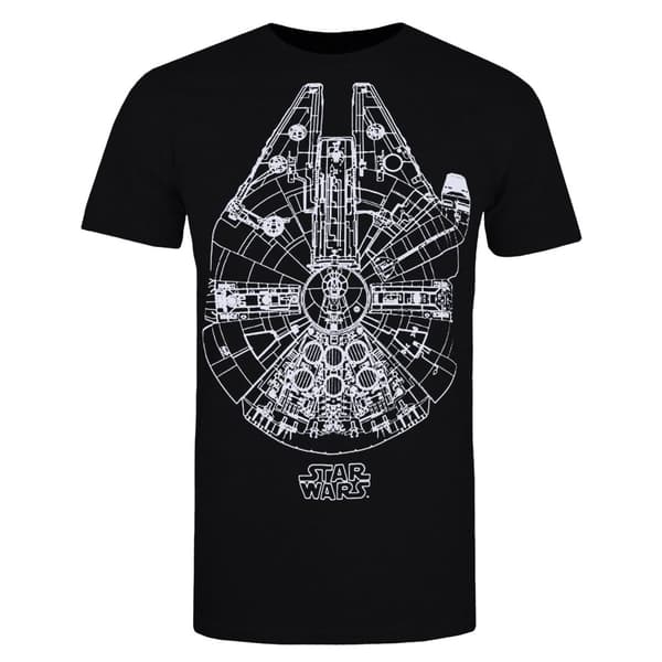 Star Wars T-shirts med Millennium Falcon til mænd