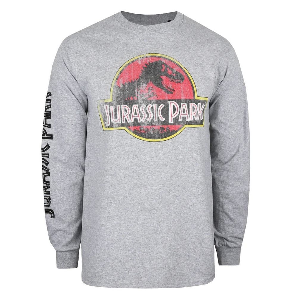 Jurassic Park Långärmad T-shirt med logotyp för män