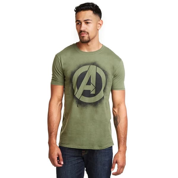 Avengers T-shirt med stencil logotyp för män