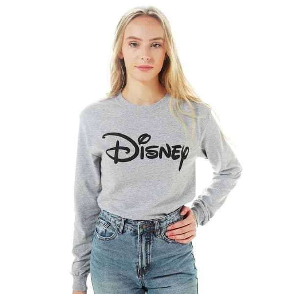 Disney T-shirt med logo med lange ærmer til kvinder/damer