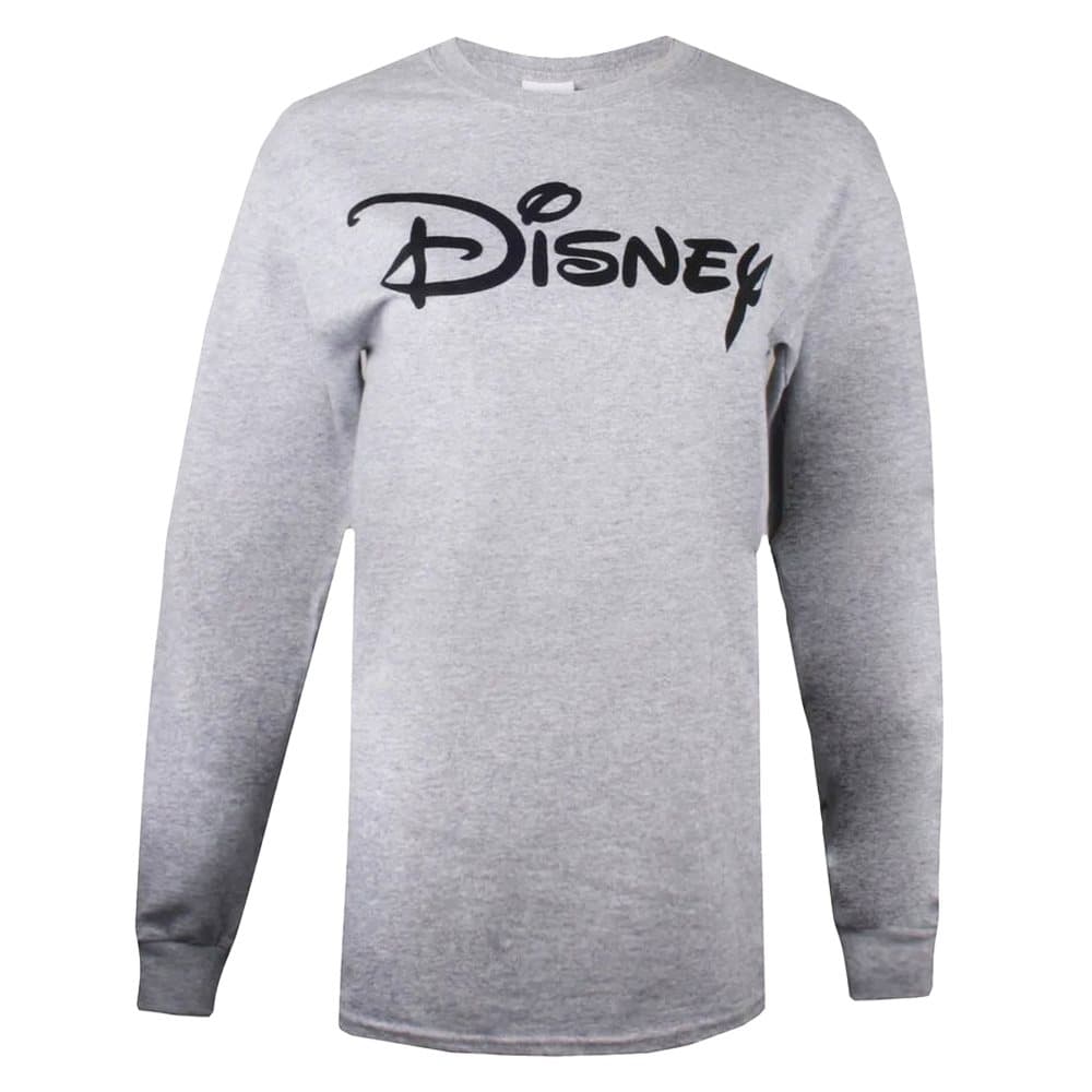 Disney Kvinnor/Damer Logo långärmad T-shirt med logotyp