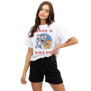 Tom and Jerry Womens/Ladies Have A Nice Day Boxy Crop Top