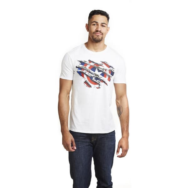 Captain America T-shirt med trasig logotyp för pojkar