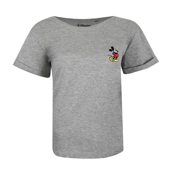 Disney Womens/Ladies Mickey Mouse Pose T-Shirt Sports Grey XL