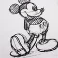 Miniatyrbillede 3 af 3: Disney Piger Mickey Mouse Sketch T-shirt