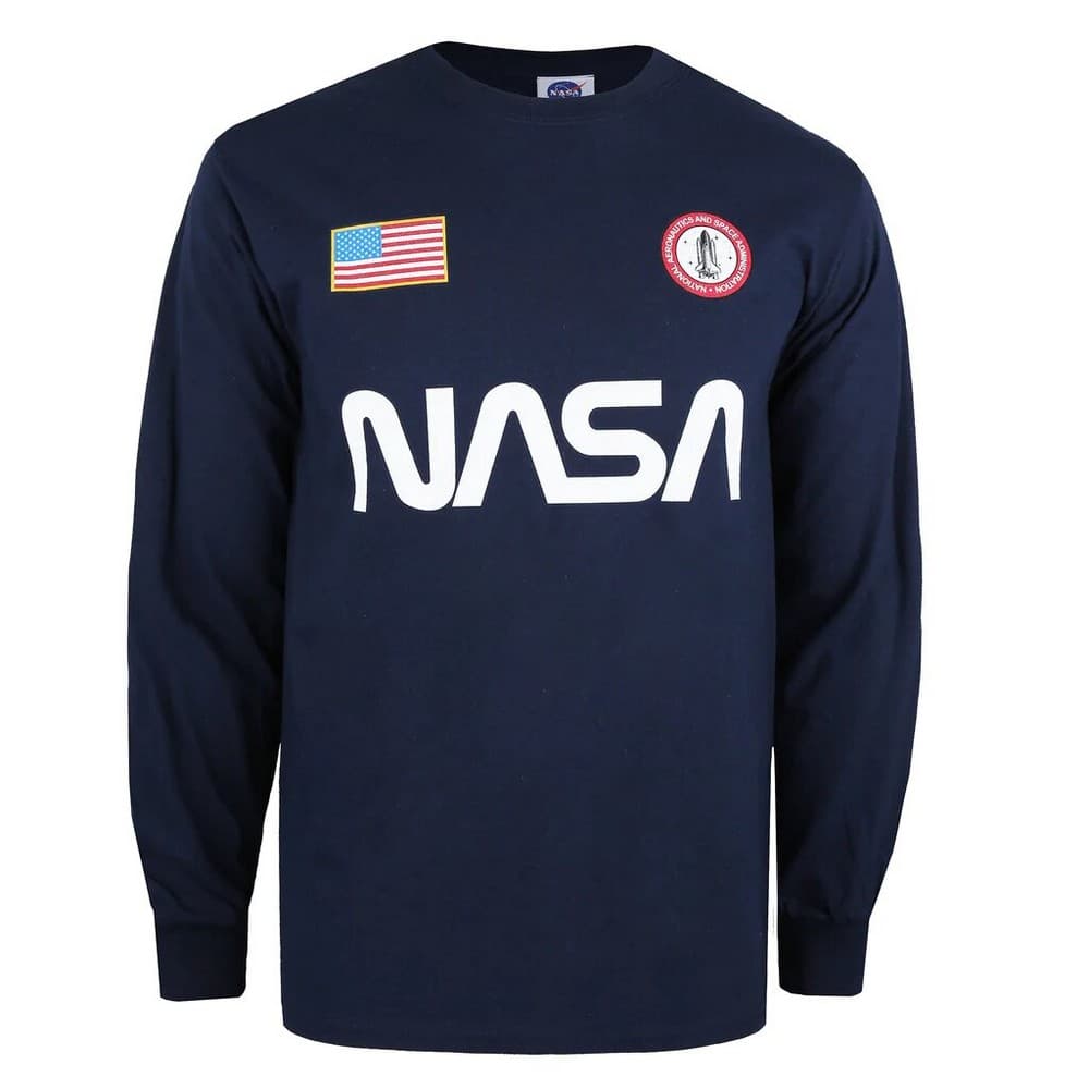 NASA Långärmad T-shirt med märke för män