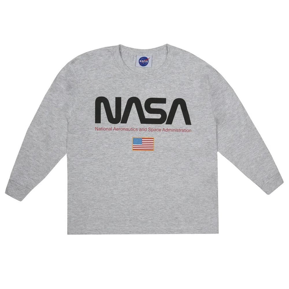 NASA Boys Flag långärmad T-shirt med flagga för pojkar