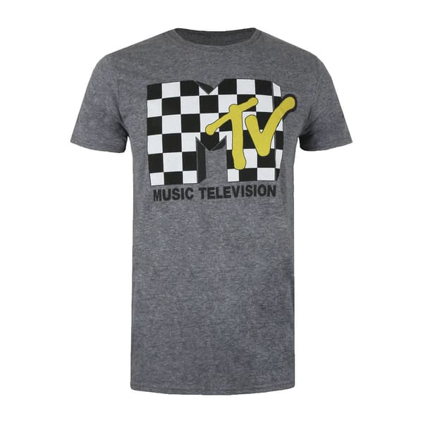 MTV T-shirt med rutig logotyp för män